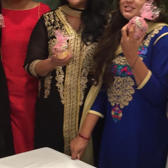 Black and gold Indian/Pakistani anarkali - Picture 2 of 2